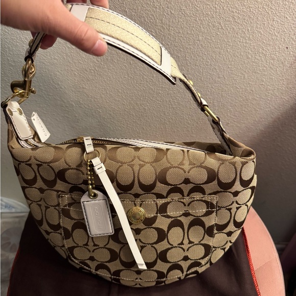 Coach Handbags - NWT Vintage Coach Brown and Cream Signature Shoulder Bag